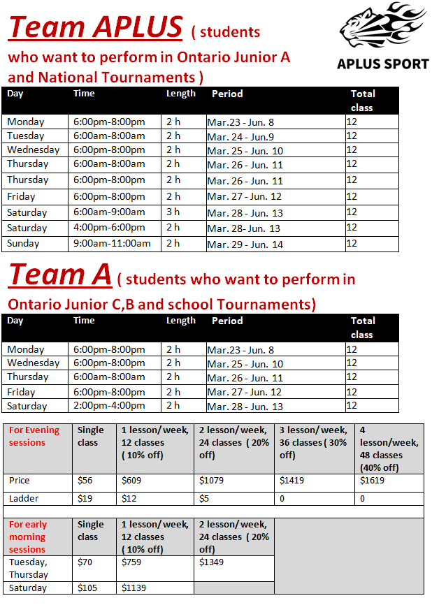 APLUS TEAM TRAINING – APlus Sport Club